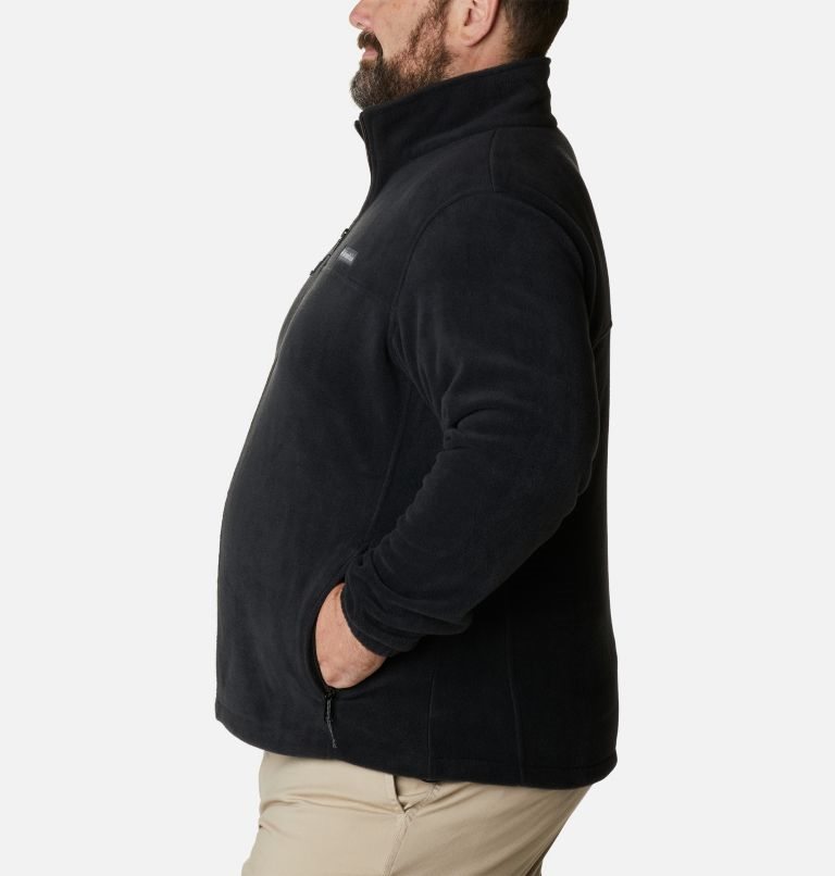 Men's Columbia Steens Mountain 2.0 Full Zip Fleece Jackets Black | Plus Size CA-L458A